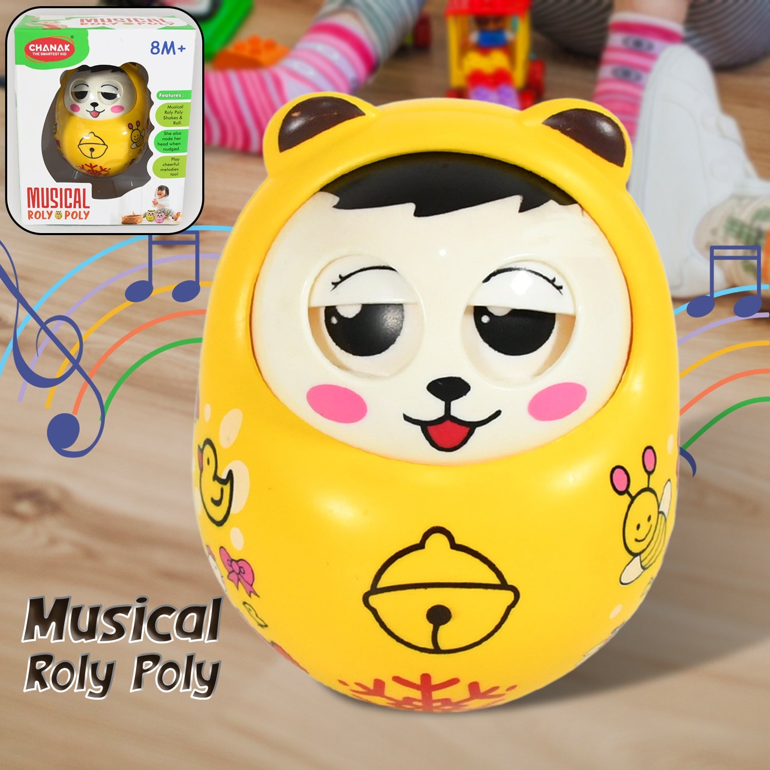 1935 Musical Roly Poly Toys for Baby | Push and Shake Wobbling Toy with Music | Tumbler Doll Toy for Babies | Sound Balancing Doll Toys for Baby Boys, Girls 8+ Months Multicolor (1 Pc) 1935 Musical Roly Poly Toys for Baby | Push and Shake Wobbling Toy with Music | Tumbler Doll Toy for Babies | Sound Balancing Doll Toys for Baby Boys, Girls 8+ Months Multicolor (1 Pc)
